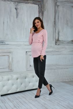 Блузка для беременных и кормящих Розовый 4040 Стильный животик