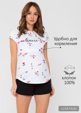 Комплект футболка+шорты губки Белый 180142 Россия